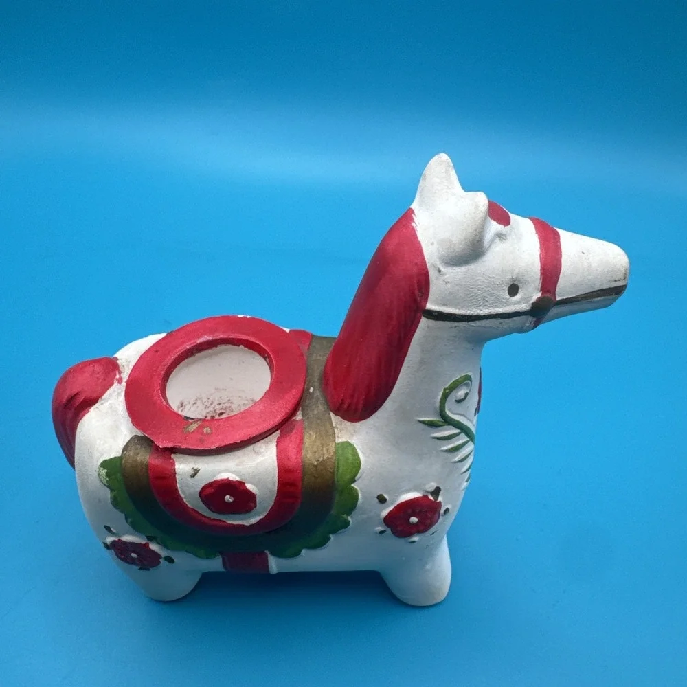 Holt Howard Dala Horse Candle Holders Vintage 60s Japan Figurine Set of 2 Scandi
